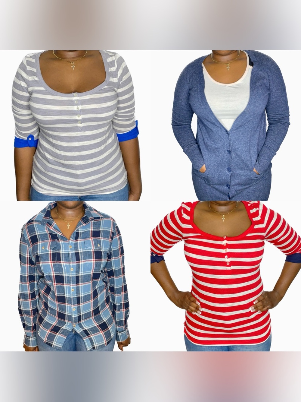 4-Piece Fall Layering Bundle | Cardigan, Flannel & Tops